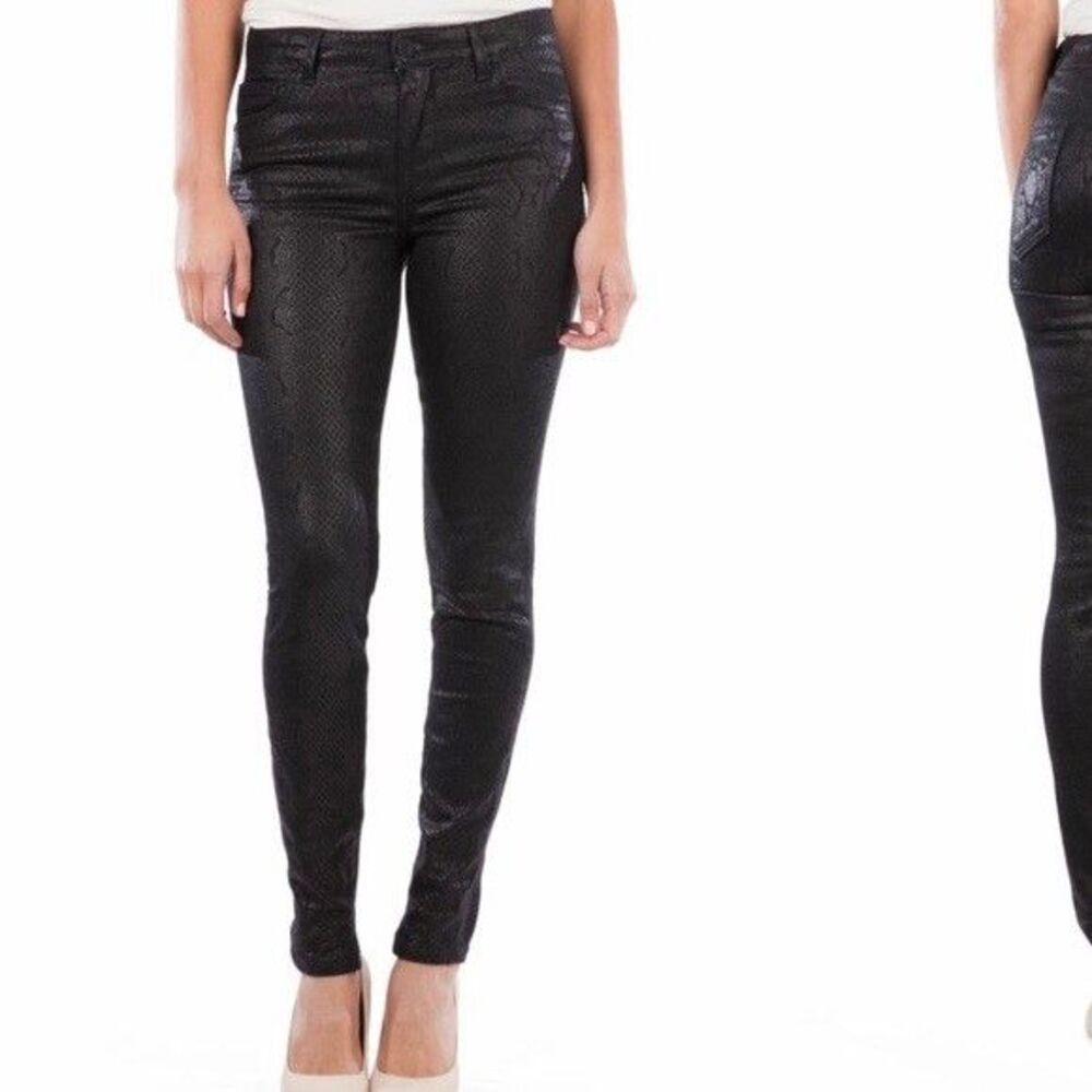 KUT FROM THE KLOTH Black Snake Mia High Rise Ankle Toothpick Skinny Jeans SIZE 8